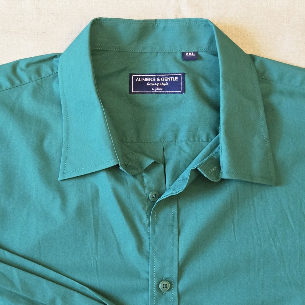 Alimens & Gentle Italian 2XL Luxury Men's Long Sleeve Button Down Italian Shirt